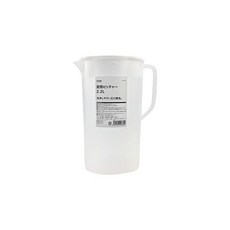 [카인즈]뚜껑 첨부 내열 내냉 피쳐 2.2 L 화이트 120℃～ー20℃ 요리 차 물 물, 1개