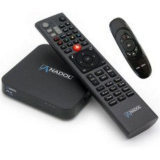 Anadol IP8 4K UHD 스마트 TV 박스 - 2가지 소프트웨어 옵션: 정의 OS 및 E2 Linux 위성-IP 수신기 미디어 라이브러리 유튜브 웹라디오 + 에어 마, IP8 Receiver + Tastatur Fernbe