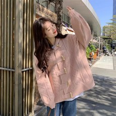 [프리사이즈]아스지니 여성 니트 후드티 스웨터 오버핏 빅사이즈