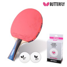 버터플라이 티모볼 3000 탁구라켓 S +G40 탁구공6입