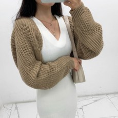 리즈데이즈 러블리 꾸안꾸 하찌 니트 볼레로 크롭 가디건