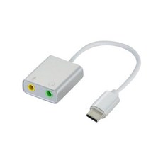 USB C타입 7.1 외장 사운드 카드 어댑터 오디오 USB-C 잭 3.5mm 이어폰 마이크 노트북 맥북 프로용, 06 USB