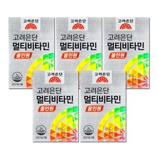 고려은단 멀티비타민 올인원 비타민 미네랄23종, 60정, 5개