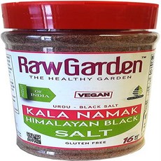 Raw Garden Kala Namak 16 OZ 미세 곡물 비건 유황 소금 (히말라야 흑염) 사용이 간편한 셰이커 병, 단일상품