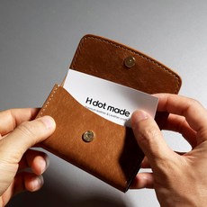 핸드메이드 남성 여성 가죽 포켓 카드 명함 지갑