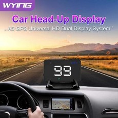 디스플레이WYING 범용 HUD GPS 위성 헤드업 디스플레이 과속 경고 전압 경보 모든 자동차 및 트럭용 A5, [02] A5White, 1개