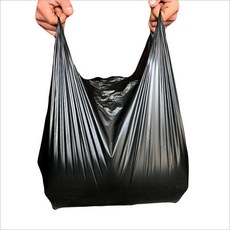 50pcs 32x52cm 두꺼운 검은 조끼 비닐 봉투 테이크 아웃 쇼핑 포장 쓰레기 처리 가방 주방 거실 청소, 50, 32×52cm