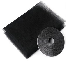 플라이 모기 창 그물 곤충 메쉬 스크린 실내 버그 테이프 홈 섬유에 맞게 쉬운, 1) black - 1.3X1.5M, 1개