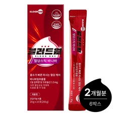 블러드원 혈당스틱 바나바 흡수가 빠른 자몽맛 액상스틱 당 0g 당뇨 혈당 케어, 6개, 200g