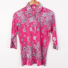 여자반팔단추모시내의