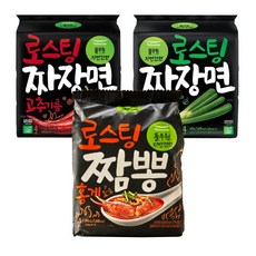 풀무원 로스팅 고추기름 짜장면 410g + 파기름 짜장면 420g + 짬뽕홍게 398.4g