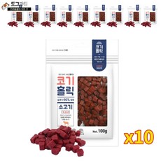 코기홀릭 져키 반려견 간식, 소고기맛, 100g, 10개입