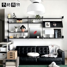 비초에 선반 진열장 풀세트 인테리어 거실 서재 벽, 1. 풀세트 - 220x90cm