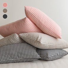 깅엄체크베개커버
