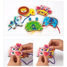 원목동물줄끼우기