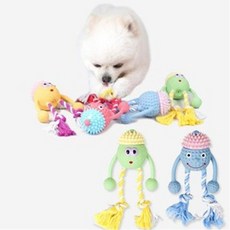 [JHM4POPQ_51CM]D17 로프 캐릭터볼 라텍스토이 애견장난감, ONECOLOR／FREE, 1개