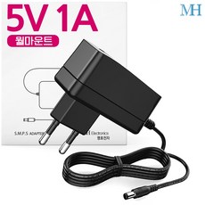 명호전자 5V 아답터 1A 2A 3A 4A 5A 6A 직류전원장치 DC 5V어댑터, MH01_5V 1A 벽걸이형