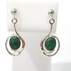 말라카이트원석귀걸이
