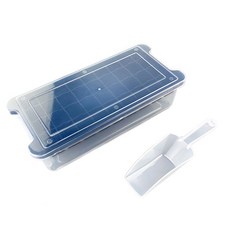 아이스 박스 36partment 트레이를 갖춘 냉동실 용 실리콘 및 플라스틱 아이스 큐브 트레이, 검은색, 1개
