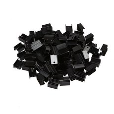 100 PCS 20x15x10mm 알루미늄 to-220 방열판 ~ 220 히트 싱크 트랜지스터 라디에이터 TO220 쿨러 냉각, 하나, 검은 색, 없음
