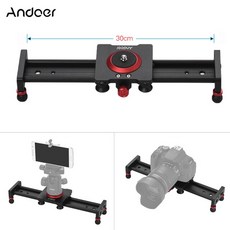 DSLR 캠코더용 알루미늄 합금 댐핑 슬라이더 비디오 스태빌라이저 레일 트랙 카메라 30cm 40cm 50cm, 1개, 01 Black-30cm