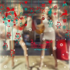 제설기 염화칼슘 살포기 열선 넉가래 제설제 새로운 3D 벽 스티커 DIY 홈 장식 스노우 타운 크리스마스 창, 1개