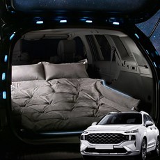 SUNCARMAT 더뉴 싼타페 스웨이드 자충 에어매트 트렁크 바닥 매트 차량용 차박 캠핑 튜닝 용품