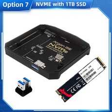 아르곤 ONE M 2 확장 보드 USB 3 0 M 2 SATA NVME SSD 어댑터 라즈베리 파이 4 모델 B용 옵션 128 512GB 1TB 2280 SSD, 07 NVME 1T, 한개옵션1, 1개