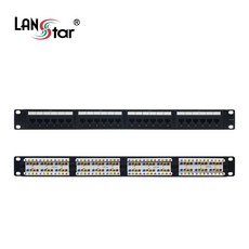 LANstar UTP 24포트 패치판넬 Cat.5E 1U LS-EPLB-24P19N, 1개