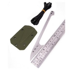 야외 톱니 모양의 물고기 규모 칼집 찌질 bushcraft 필렛 스테인레스 스틸 작살 도구 캠프 키트 사냥 블레이드 k kydex 생존, Armygreen Serrated