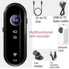 액션캠 액션카메라 미니 포켓 액션 카메라 와이파이 AP 원격 보기 1080P HD 스포츠 여행 오토바이 자전거 운전자 비디오 녹음기 라이드, Only camera, 없음, 13) Car package - Only camera