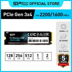 실리콘파워 Silicon Power P34A60 PCie 3.0 NVME SSD M.2 2280, 1TB