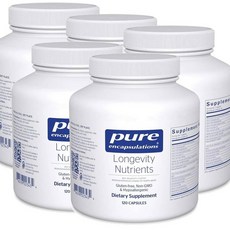 퓨어인캡슐레이션 롱제비티 뉴트리언트 멀티비타민 캡슐 Pure Encapsulations Longevity Nutrients Multivitamin, 5개, 120정