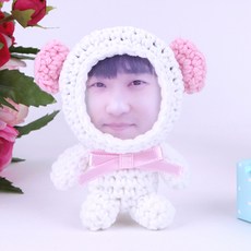 포토릭스 귀욤쓰 곰돌이 3D 포토인형(화이트) 동물인형