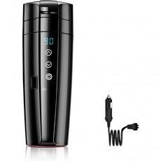 커피포트 가정용 편리한 티메이커 주방 주전자 다용도 전기 여행용 포트기 12V24V 자동차 난방 컵 400mL 스테인리스 스틸 가열 머그컵 듀얼 사용 스마트 온도 조절 커피 차