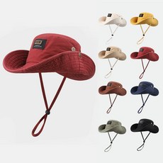 푸자오 남녀공용 정글모 아웃도어 등산 낚시 모자, 브릭