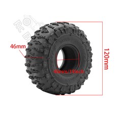 1 9/2 2 인치 고무 타이어 9 휠 1/10 RC 크롤러 TRX4 TRX6 축 SCX10 II III 글래디에이터 90046 RBX10 레이스, G 1PCS, 1개
