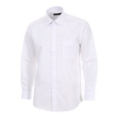 로베르타디까메리노 남성용 모달 스판 도비 스트라이프 화이트 긴소매 셔츠 RM1-301-1