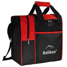 BALIKEN 패딩 볼 홀더가 있는 싱글 볼용 볼링 백 1개 및 남성용 신발 1쌍 250mm13 사이즈 라이트 그린 398306, 레드