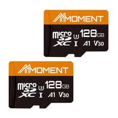 MMOMENT 32GB 마이크로 SD 카드 A1 UHSI U1 V10 클래스 10 호환 읽기 속도 최대 90MB/s SD 어댑터 포함 112261, 128GB-Orange-A1, V30(2pack)