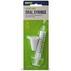 Ezy Dose 아동용 아기 구강 주사기 및 디스펜서 액체 의학 교정 10mL/2 TSP 병 어댑터 포함: Baby, 단일옵션, 단일옵션