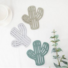 LD 선인장 냄비받침, 회색, 1개