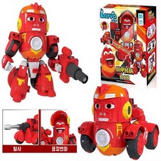 라바 레인저 트랜스포머 변신 로봇장난감 남아선물 혼합색상, 빨강