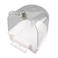 앵무새새를위한 새장 목욕 상자 작은 중형 새 명확한 샤워 룸, 2.White, 1개