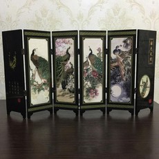 나무 6 패널 공작 스크린 룸 디바이더 접이식 파티션 선물 데스크탑 decorfeatures 아름다운 공작 패턴 예쁜 클래식