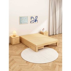 편백나무 침대프레임 원목 수납 편백 부부 깔판 매트리스, 통기성 40cm 침대 1000x1900
