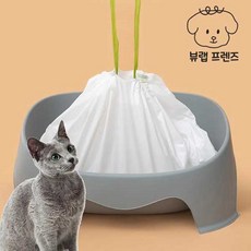 뷰랩프렌즈 고양이 샌드백 모래가방 1롤 10매 청결 손쉬운 배변 똥처리 비닐 봉투, L 104x45(1롤10매), 10개