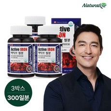 네추럴라이즈 액티브 철분 3박스 총9개월분 [유통기한 24.11.15], 2개, 단일옵션, 90정