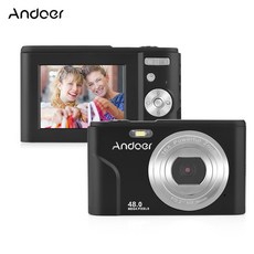 Andoer 48MP IPS패널 디지털 카메라 1080P, 블랙 - 디지털카메라