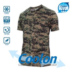 꾸니스토리 [국산] 쿨론 특전사 반팔 무지 로카티 디지털 군인 군용 티셔츠 반소매